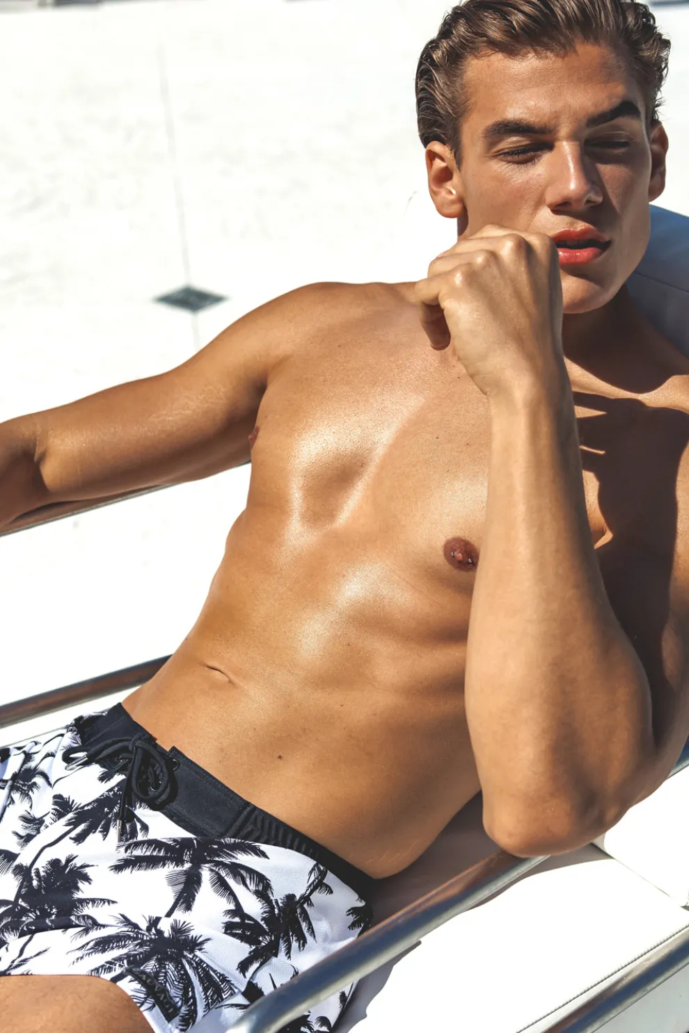 White Varenna Retro Lycra Swimmer